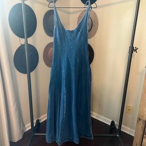 Free People Blue Denim Maxi Dress- never worn